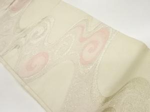 絽流水模様織出し名古屋帯